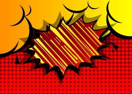 Cartoon design colored background. Comic book backdrop illustration. Pop art vector comics...