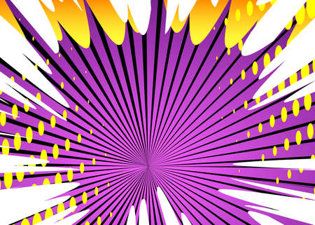 Cartoon design colored background. Comic book illustration. Vector comics backdrop.