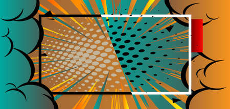 Versus, fight background in flat comics style design. Vector illustration comic book, cartoon...