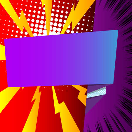 Comic book style social media story or post template. Premium abstract comics vector background.のイラスト素材