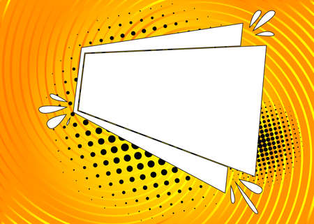 Cartoon blank banner. Advertisement icon. Blank empty dialogue vector design element. Abstract comic...