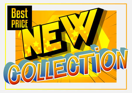 Comic book fashion sale social media post design. Cartoon colored poster template. Vector comics premium backdrop illustration.のイラスト素材