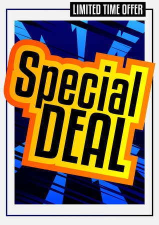 Comic book fashion sale social media post design. Cartoon colored poster template. Vector comics premium backdrop illustration.のイラスト素材