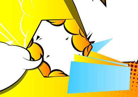 Cartoon design colored background. Comic book illustration. Vector comics backdrop.のイラスト素材