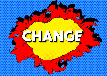 Ripped torn posters grunge texture background with the text Change. Paper backdrop placard.のイラスト素材