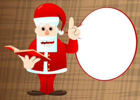 Santa Claus in his red clothes with white beard drinking water from a glass bottle. Vector cartoon character illustration.のイラスト素材
