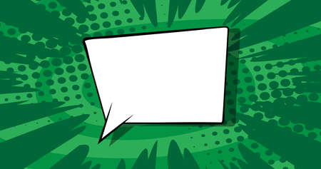 Retro comic book style Speech Bubble background. Manga cartoon backdrop. Pop art comics poster, wallpaper.のイラスト素材