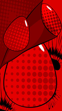 Comic Book Easter background with red eggs and background. Comics abstract holiday backdrop. Retro pop art style poster.のイラスト素材