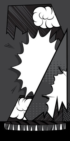 Comic Book Product podium stage for mockup presentation, retro pop art vintage background.のイラスト素材