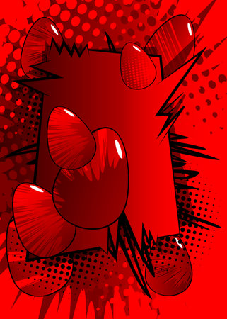 Cartoon Easter eggs, comic book holiday background. Retro vector comics pop art design.のイラスト素材