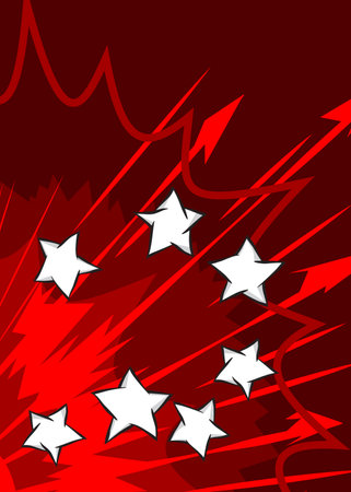 Vintage Cartoon Backgrounds, comic book backdrop. Retro vector comics pop art design.のイラスト素材