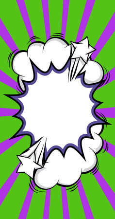 Awesome Cartoon Background, comic book abstract backdrop. Retro vector comics pop art illustration design.のイラスト素材