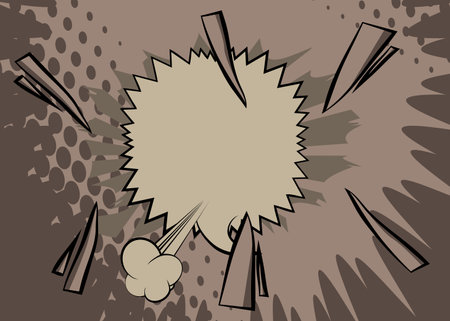 Cartoon background, comic book gray retro vector comics pop art design.のイラスト素材