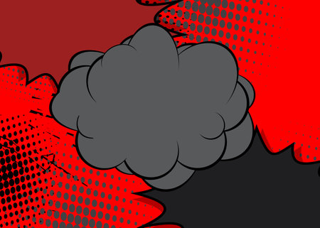 Cartoon red and black background, comic book backdrop. Retro vector comics pop art design.のイラスト素材