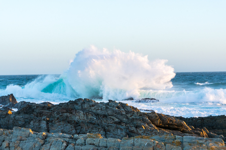 wave on the coast of tsitsikamma nationalparkの写真素材