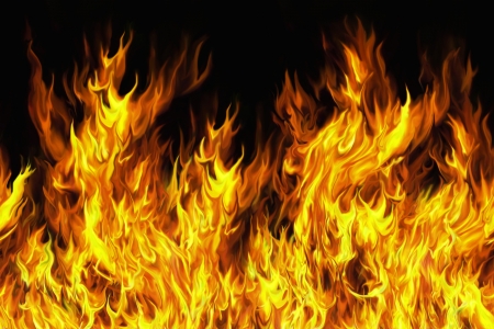 Digitally painted flames, horizontally seamlessの写真素材