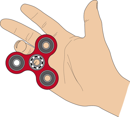 Fidget spinner in handのイラスト素材