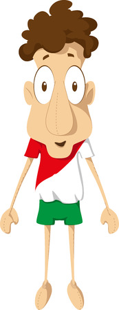 Curly-haired rag doll.のイラスト素材