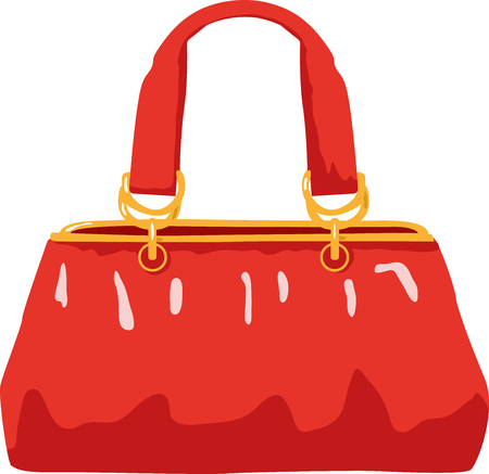 Red woman bagのイラスト素材