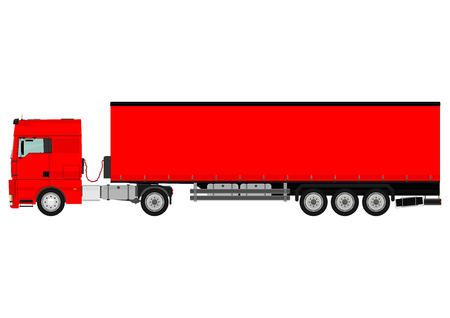 Large goods vehicle on a white background  Vector のイラスト素材