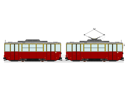 Vintage tram.のイラスト素材