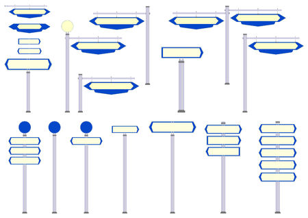 Tokyo set of signposts. Vector without gradients on one layer.のイラスト素材