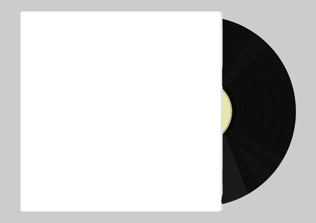 Vintage vinyl record. Flat vector.のイラスト素材