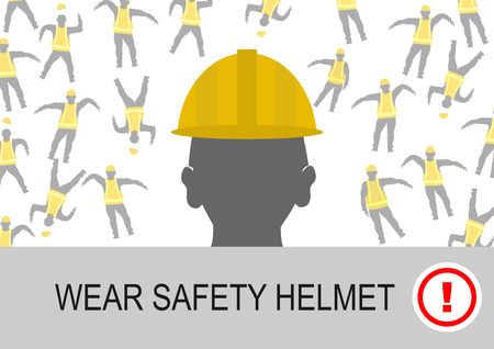 Wear safety helmet.のイラスト素材