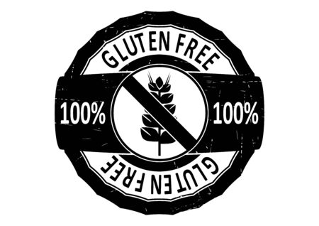 Gluten free. Rubber stamp Flat vector.のイラスト素材