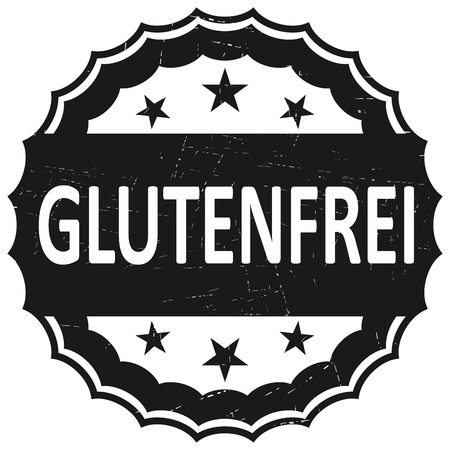 Glutenfrei. Gluten free in German. Vector rubber stamp.のイラスト素材