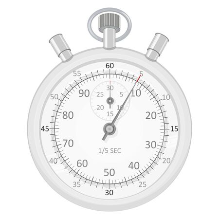 Stopwatch on a white background. Flat vector.のイラスト素材