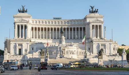 Italy. Rome. A magnificent vintage Palace on Piazza Venezia. Facadeのeditorial素材
