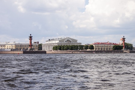 City landscape. River Neva and sky cloudyの写真素材