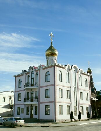 Russia. City of Arkhipo-Osipovka. Building of Christian schoolの写真素材