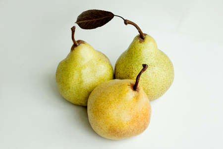Fruit, ripe juicy pears of an autumn crop
