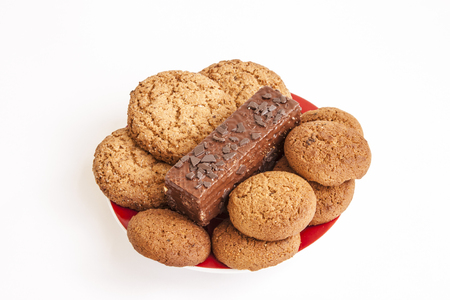 Food. Sweet cookies for a breakfast and a dessert to tea and coffeeの写真素材