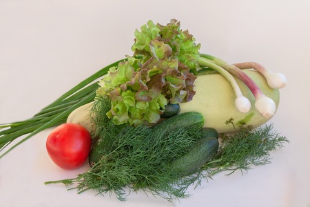 Fresh vegetables for saladの写真素材