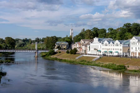 Russia. Vintage city on the river bank.の写真素材