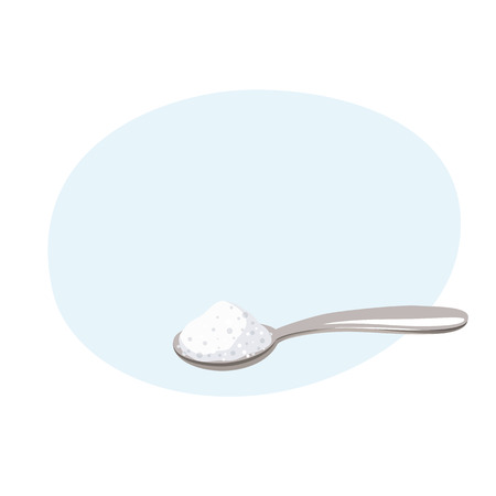 Salt or some powder spoonのイラスト素材