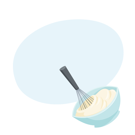 Whisk whipped creamのイラスト素材