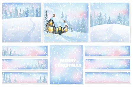 Big Christmas set. Xmas decoration and elements. Characters run, jump, sleep, have fun and get ready for holiday.のイラスト素材