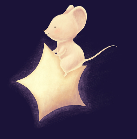 Cute mouse cartoonの写真素材