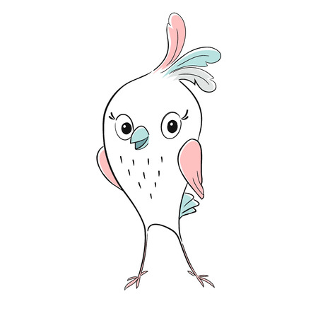 Cute bird cool printのイラスト素材