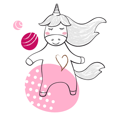 Dancing bear baby print. Cute animal listens to music with simple abstract design. Cool teddybear illustration for nursery, t-shirt, kids apparel, child party and baby shower invitationのイラスト素材