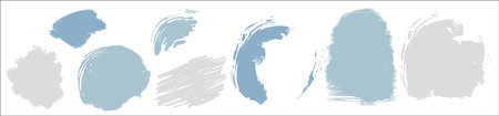 Set of abstract backgrounds. Blots and handwriting shading. Stroke and stitching shapes.のイラスト素材