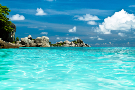 summer sea sky sunshine exotic island sunnyの写真素材