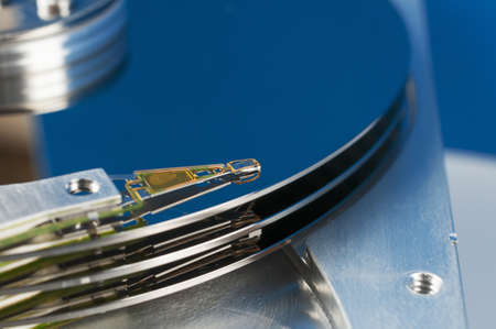 The block reads the magnetic hard disk drive headの写真素材