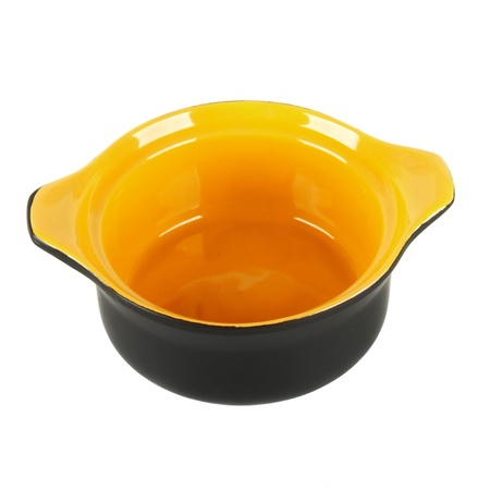 Empty pot for roasting  On a white background の写真素材