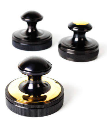 Round metal stamp の写真素材