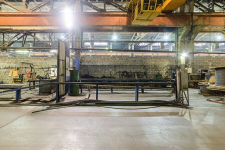 Workshop on production of handling removable devices. Department of manufacturing wire rope slings.
